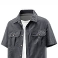 thumbnail image 5 of UVEASISHA Men's Fishing Shirt UPF 50+ Sun Protection Short Sleeve Shirts Button Down Casual Hiking Work Shirts for Summer Travel Safari Dark Gray M, 5 of 6
