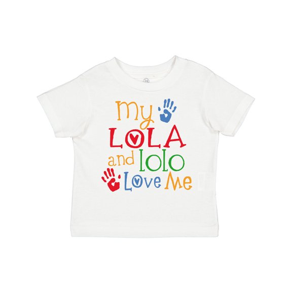 Inktastic My Lola and Lolo Love Me Grandchild Boys or Girls Toddler T-Shirt