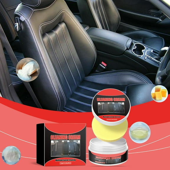 Car Interior Leather Cream Car Interior Stain Cleaning Daily Maintenance Cleaning Cream 100g