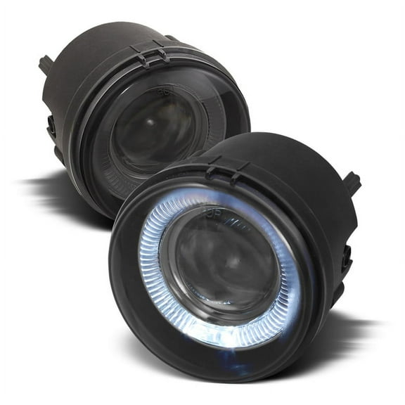 AKKON - For 2005-2009 Dodge Charger Nitro Caravan Caliber 2007-2008 Compass Partiot Smoked Halo Projector Fog Lights