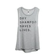 thumbnail image 1 of Thread Tank Dry Shampoo Saves Lives Women's Sleeveless Muscle Tank Top Sport Grey Small, 1 of 4