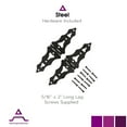 thumbnail image 3 of Heavy Duty 8” Decorative & Traditional Style Strap Hinges | for Wood Gates, Shed and Barn Doors | Zinc-Plated | Black, 3 of 8