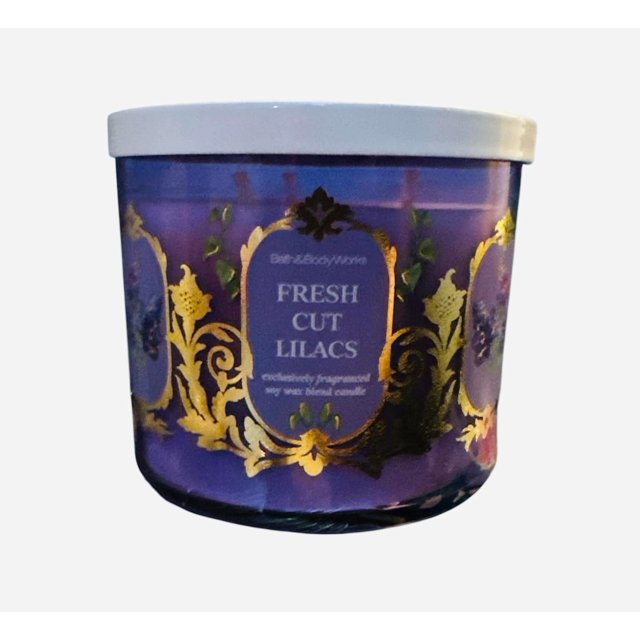 Bath and Body Works, White Barn 3-Wick Candle w/Essential Oils - 14.5 oz - 2021 Fresh Spring Scents! (Fresh Cut Lilacs)