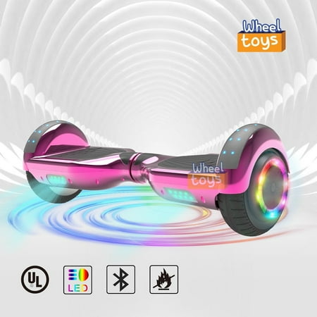UL2272 Certified TOP LED 6.5" Hoverboard Two Wheel Self Balancing Scooter Chrome Pink