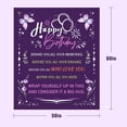 thumbnail image 6 of Birthday Gifts for Women Her Sister Girls Wife, Happy Birthday Decorations, Gifts for Mom Grandma, Gifts for Women Birthday Unique, Women Birthday Gift Ideas, Purple Throw Blanket 50x60, 6 of 6
