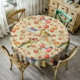 thumbnail image 2 of Birds Decor Round Tablecloth, Watercolor Vintage Chinese Style Beautiful Colorful Birds Flowers PrinRound 60in, 2 of 6