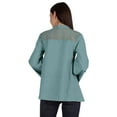 thumbnail image 4 of Moomaya Tunique Col Mandarin pour Femmes Manches Longues Été Coton Uni, 4 of 7