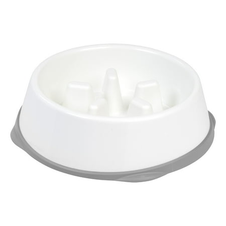 UPC: 0762016474366 | IRIS USA  10  Large Slow Feeding Dog Bowl for Long Snouted Pets  White/Gray