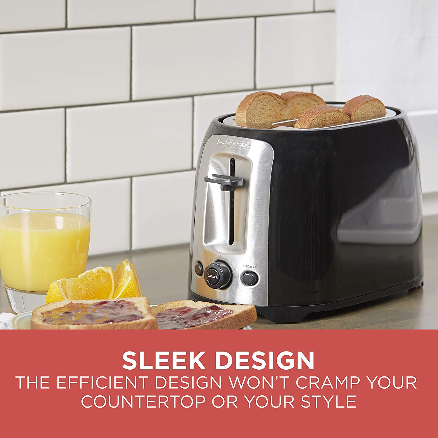 4-Slice Toaster, Extra Wide Slots, 7 Shade Settings, 1400 Watts, Frozen and Bagel Buttons, Toast Shade Selector, Extra Lift