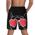 thumbnail image 2 of Lsque Mens Swim Trunks Animal Bulldog French Pattern - Bathing Suit Compression Liner - Beach Swim Shorts Swimwear - (S-3XL) - Stretch Quick Dry -Small, 2 of 9