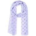thumbnail image 1 of INSPIRAR CHIC Mujeres 1950s Retro Lunares Chiffon Bufanda, Ligera Suave Sheer Largo Cabeza Envolver Chal Bufandas para Todas las Temporadas 63.0"x19.7" Violeta, 1 of 6