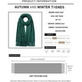 thumbnail image 7 of Women Scarf Pashmina Shawls and Wraps for Evening Dresses, Winter Fashion Soft Warm Long Large Scarves, Lightweight Silk Solid Colors Capes for Ladies Green, 7 of 7