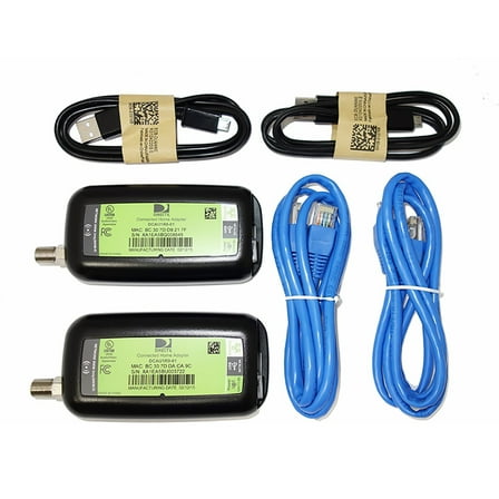 2 Pack - DirecTV Powered Broadband Deca Ethernet to Coaxial Adapter - Third Generation