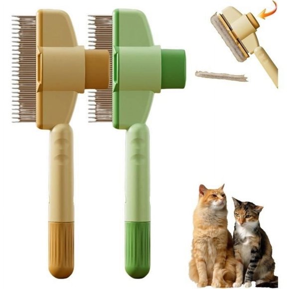 Pet Flea Comb, Grooming Brush for Short and Long Haired Cats, Grooming Brush
