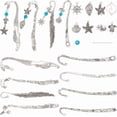 thumbnail image 1 of 1 caja DIY con 8 juegos de marcapáginas con temática oceánica, marcapáginas de metal, ganchos de metal, dijes de tortuga marina, estrella de mar, concha, verano, Hawaii, 1 of 5