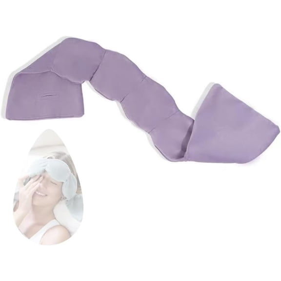 Weighted Adult Sleep Mask - Deep Pressure Light Blocking Eye Pillow, Breathable Blanket-Like Comfort for Sleep, Travel & Relaxation (Purple)Z