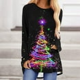 thumbnail image 3 of asdoklhq Oversized Sweaters for Women Casual Long Sleeve Round Neck Pullover Loose Blouse Ethnic Style Printed ShirtsTops Multicolor M, 3 of 6