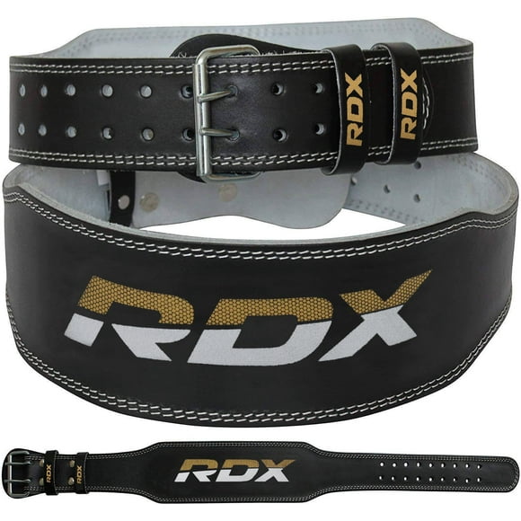 Cinturón de levantamiento de pesas RDX Gym Fitness de piel de vacuno de 4 pulgadas y 6 pulgadas