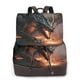 thumbnail image 1 of Balery Fiery Black Dragon Attack Mochila de Cuero para Mujeres, Gran Capacidad, Bolsa de Viaje Multifuncional, Mochila de Cuero y Bolsa de Hombro para Mujeres, 1 of 4