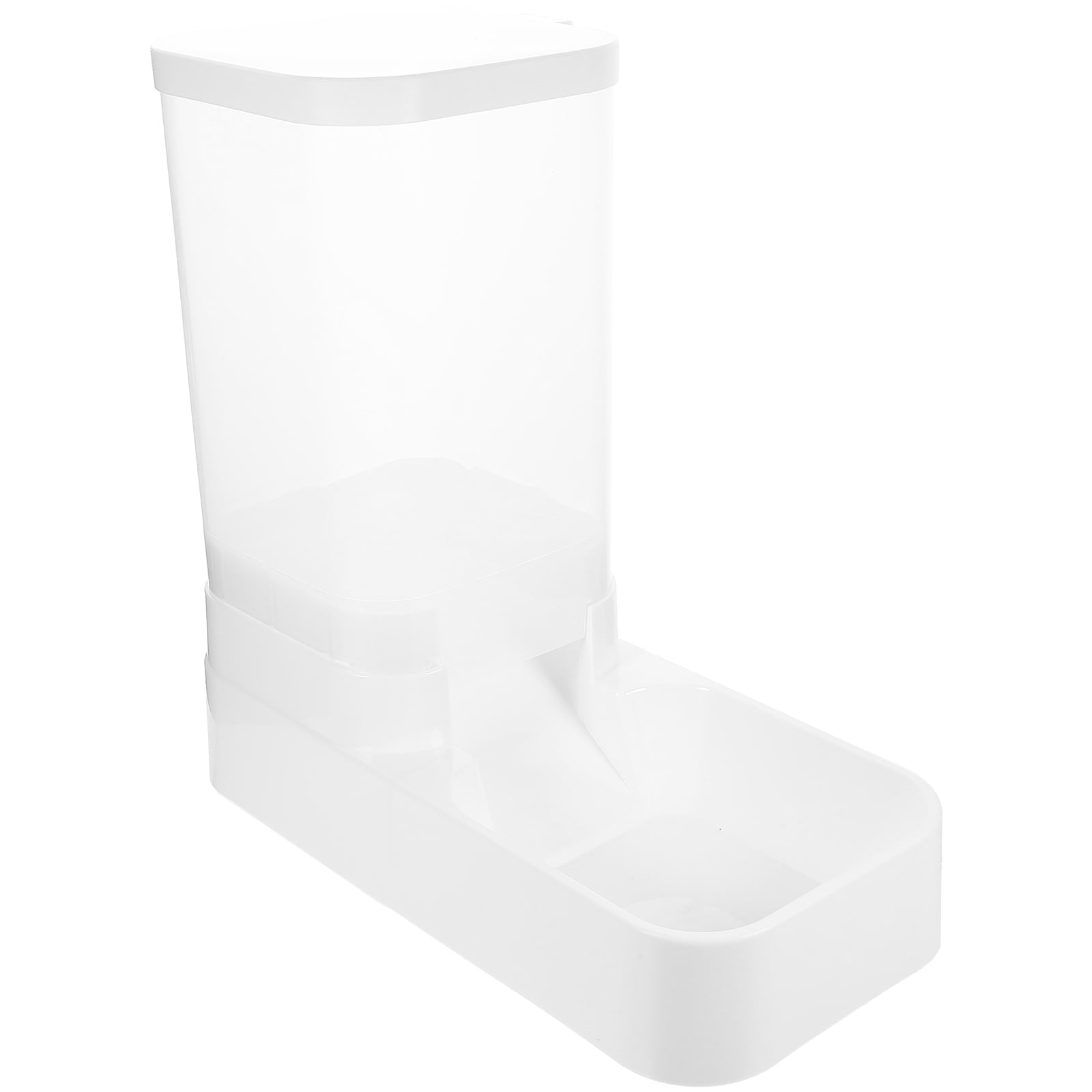 LEORX 1Pcs Pet Feeder Station Automatic White For Rabbit Cats Food Storage