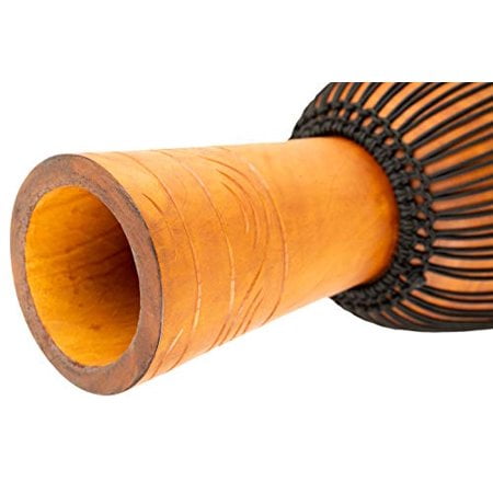 Meinl Percussion ADJ2-XL+BAG African Style Rope Tuned 13-Inch Wood Djembe with Bag, Brown