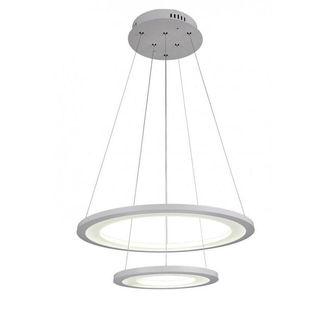 Lustre à LED avec Finition Blanche