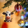 thumbnail image 5 of Christmas Cow Ornaments Hanging Cow Decorations Cute Christmas Tree Ornaments for Home Office Party, 5 of 6