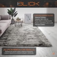 thumbnail image 2 of Alfombra De Sala Suave Decorativa Tapete Cuarto Afelpada 160x120 Cm Poliéster Antideslizante Blick Color Gris Oscuro, 2 of 7