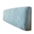 thumbnail image 3 of Namzi 1 bedroom decoration plush three-dimensional rattan full package headboard cover soft package headboard dust protection cover, 150cm long (green), 3 of 4