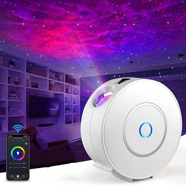 Alexa Led Starry Sky Projector, Galaxy Smart 3d Led Star Projector Con Aplicación/Control De Voz, Temporizador, Compatible Con Alexa/Google Assistant, Apto Para Salas De Cine En Casa Para Bebés