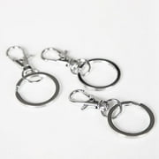 CousinDIY Silver Split Ring Key Chain with Clip, 3 Pc. Pack
