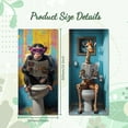 thumbnail image 2 of Wheelie Bin Stickers 2 Sheets Giraffe and Gorilla on Toilet Sticky Dustbin Stickers Decal 15in x 32in Waterproof Large Wraps for DIY Trash Cans Bins Driveway Garden Outdoor Indoor Patio Decor, 2 of 9