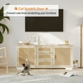 thumbnail image 3 of Faceket Extra Large Multi-Cat Wooden Litter Box Furniture with Scratching Board Doors and 3 Drawer, White, 3 of 8
