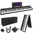 thumbnail image 1 of Teclado Eléctrico Kmise Blanco 88 Teclas Semi-Ponderado Plegable con Bluetooth MIDI y Bolsa de Trans, 1 of 8