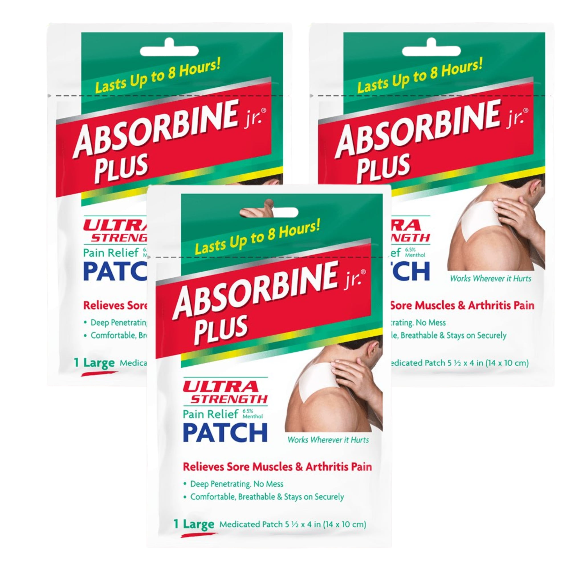 Absorbine Jr. Therapeutic Pain Relief Back Patch 1 Large Patch Up To 8