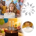 thumbnail image 2 of Reusable Number Birthday Candle Holder Digital Birthday Cake Candle Holders Cake Topper Decorations Adjustable Candles Stand Party Cakes, 2 of 8