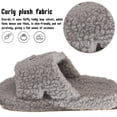thumbnail image 4 of BERANMEY Adjustable Strap Slippers for Women Men Slip on Cozy Open Toe Womens Slippers Indoor Memory Foam Insole House Slippers Socks Cozy Fuzzy House Shoes Indoor/Outdoor, 4 of 9