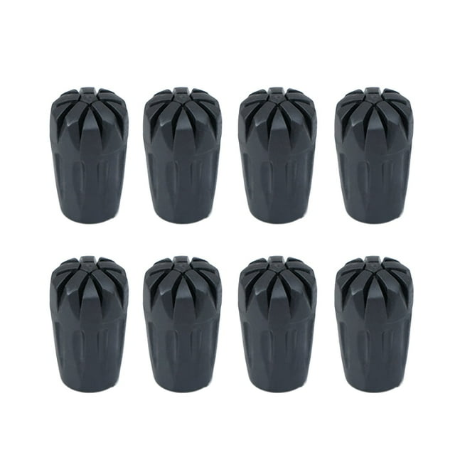 protectores de goma para bastones de trekking, repuesto para bastón de senderismo, accesorio de protección (negro)