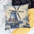 thumbnail image 2 of SHANXI Decorative Square Pillowcase Cushion Case Dutch Landmarks Holland Pillows Cover Cute Sailboat Outside 18x18in, 2 of 5