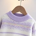 thumbnail image 5 of Spazoro Kids Girls Boys Sweaters, Crew Neck Thickening Long Sleeve Casual Warm Shirts for Child Girls Purple Size 4 T, 5 of 6