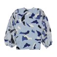 thumbnail image 2 of Alfani Womens Abstract Pullover Blouse, Blue, X-Small, 2 of 2