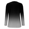 thumbnail image 5 of Womens Tops Button Long Sleeve Round Neck Solid Color Loose Fit Casual Tunic Top Soft Comfortable Polyester Spandex Blend Perfect For Homewear Street Wear 2Xl Sweaters For Women, 5 of 5