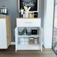 thumbnail image 6 of Nmkwnr 2 Door Pantry Cabinet with 1 Drawer and 2 Shelves, Perfect for Living Room, Kitchen, Dining Room, 6 of 6