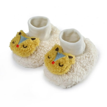 

SYNPOS 0-12M Infant Shoes Newborn Fluffy Sneaker Soft Non-slip Sole Toddler Plush Prewalker Fashion Baby Shoes Fleece Snow Booties