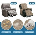 thumbnail image 3 of 100% Waterproof Recliner Chair Covers, 28" Recliner Cover Chair Covers with Side Pocket &Non-Slip, Reclining Furniture Protector for Large Power Lift Recliner (Beige), 3 of 6