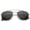 Silver / Smoke, variant on Classic Metal Square Lens Aviator Sunglasses Curved Crossbar 53mm (Silver / Smoke)