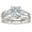 Dazzling White Princess, variant on 1 Carat Wedding Ring Sets Infinity Band Princess Sterling Silver Rings for Women CZ Size 7