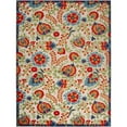 thumbnail image 7 of 10' X 13' Beige Orange And Red Toile Non Skid Indoor Outdoor Area Rug, 7 of 7