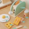 thumbnail image 4 of New Wooden Pretend Role Play House Kitchen Toy For Children Simulation Bread Machine Baby Classic Kid Educational  Set, 4 of 6