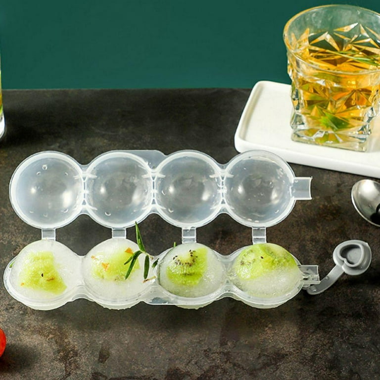 Round ice tray, small round ice hockey mold with cover, cocktail and whisky ice  tray without bisphenol A.